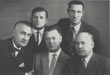 С однокашниками, справа С. М. Ротмистров, стоят С. Я. Курепов, А. Бугров, сидят К. Н. Зайцев (в середине) Р. Е. Славский. 1960-е годы